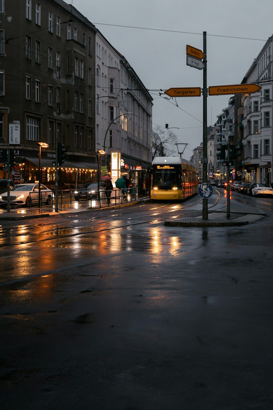 rainy night street
