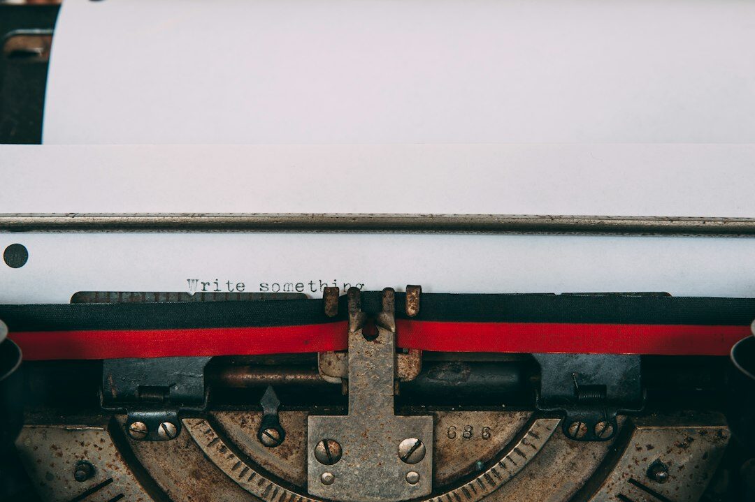 writer typing story
